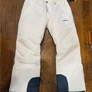Arctix White Snow Pants with Black Details